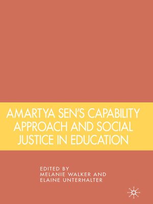 cover image of Amartya Sen's Capability Approach and Social Justice in Education